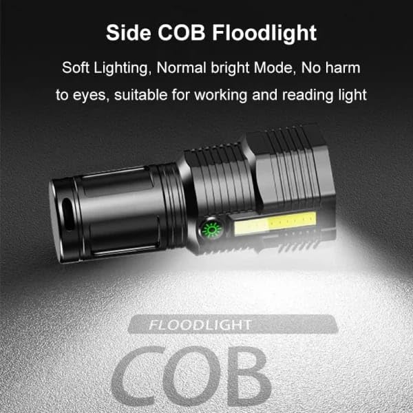 12 LED Flashlight COB Side Light USB Rechargeable Strong Light Flashlight Waterproof Outdoor Household Portable Long-Range Led Torch Light Hiking Camping Outdoor Side Light Flashlight 12 LED Flashlight COB Side Light USB Rechargeable Strong Light Flashlight Waterproof Outdoor Household Portable Long-Range Led Torch Light Hiking Camping Outdoor Side Light Flashlight